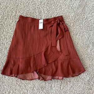 Maeve by Anthropologie wrap skirt with ruffle hem, size XS. NWT